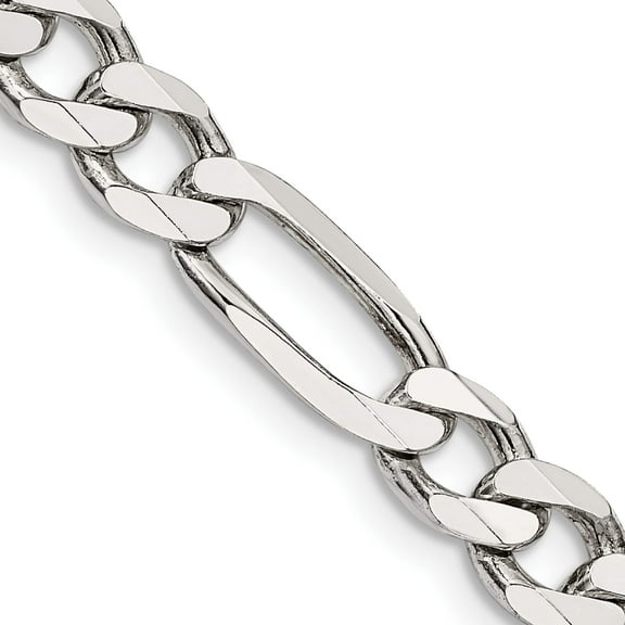 Jewelry by Sweet Pea Sterling Silver 6.75mm Figaro Chain