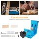 thumbnail image 2 of 46x Pocket Dowel Jig Kit Bisagra oblicua Agujero Guía de perforación Perforadora (Azul) Ndcxsfigh Para estrenar, 2 of 9