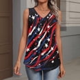 thumbnail image 5 of 250th Anniversary Tank Tops for Women 2026 - Patriotic V-Neck Sleeveless Tees - 1776-2026 USA Flag Star Print Casual Summer Blouse Navy XXL, 5 of 6