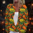 thumbnail image 2 of Halloween Cardigan for Women Funny Halloween Pumpkin Womens Cardigan Sweaters Knit Button Down Cropped Long Sleeve Fall Trendy Comfy Cardigan Outwear Yellow 4XL, 2 of 7