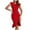 Red, variant on Gspmoly Dresses for Women Plus Size, New Fashion Women'S Ruffled Short Sleeved Dress Round Neck Irregular Hem Formal Dress Women'S Formal Dresses Deals