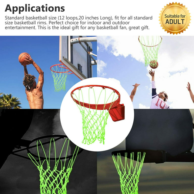 Basketball Light Up Hoop Net, Change Colors with Remote, Heavy Duty LED  Replacement Basketball Nets, Fits Outdoor Indoor 12 Loops Rim, Glow In The