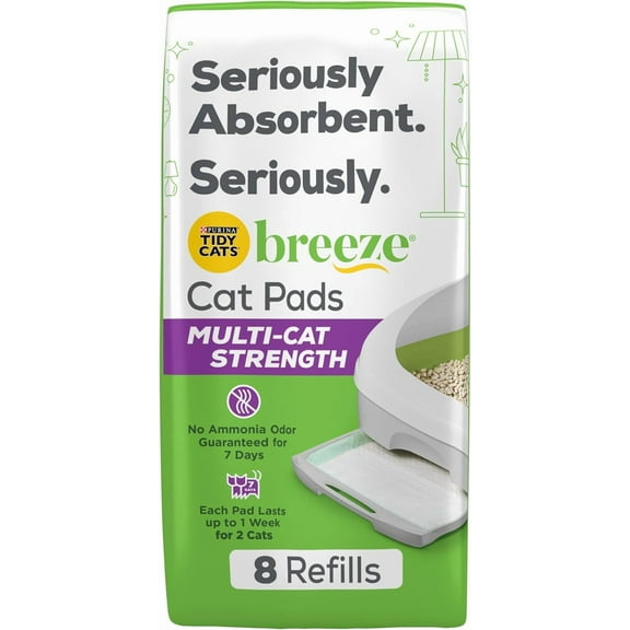 Cat Litter Breeze Pads Refill Pack Multi Cat Litter Pads - 8 ct. Bag