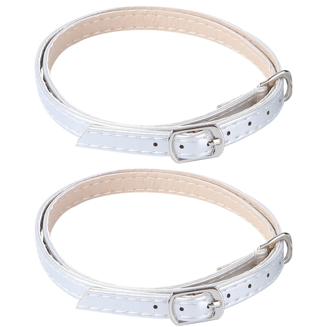 1 par de cordones de piel sintética para tacones altos de mujer con tiras cruzadas anticaídas