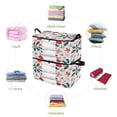 thumbnail image 4 of Foldable Clothes Storage Bags Clothes Organizer Bin with Clear Windows for Clothes Bedding Holly Leaves and Snowflakes, 4 of 6