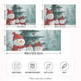thumbnail image 4 of Three Cute Snowman under Christmas Tree Satin Pillowcase Envelope Design Pillow Covers 1 Pack Queen Size 20" x 30", 4 of 9