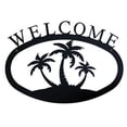 thumbnail image 1 of Village Wrought Iron WEL-139-S Small Welcome Sign-Plaque - Palm Trees, 1 of 2
