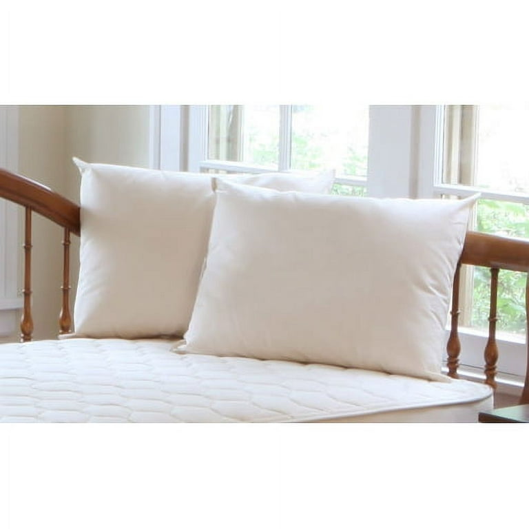 Natural Kapok Pillow Covered with GOTS Certified Organic Cotton Cover - Standard