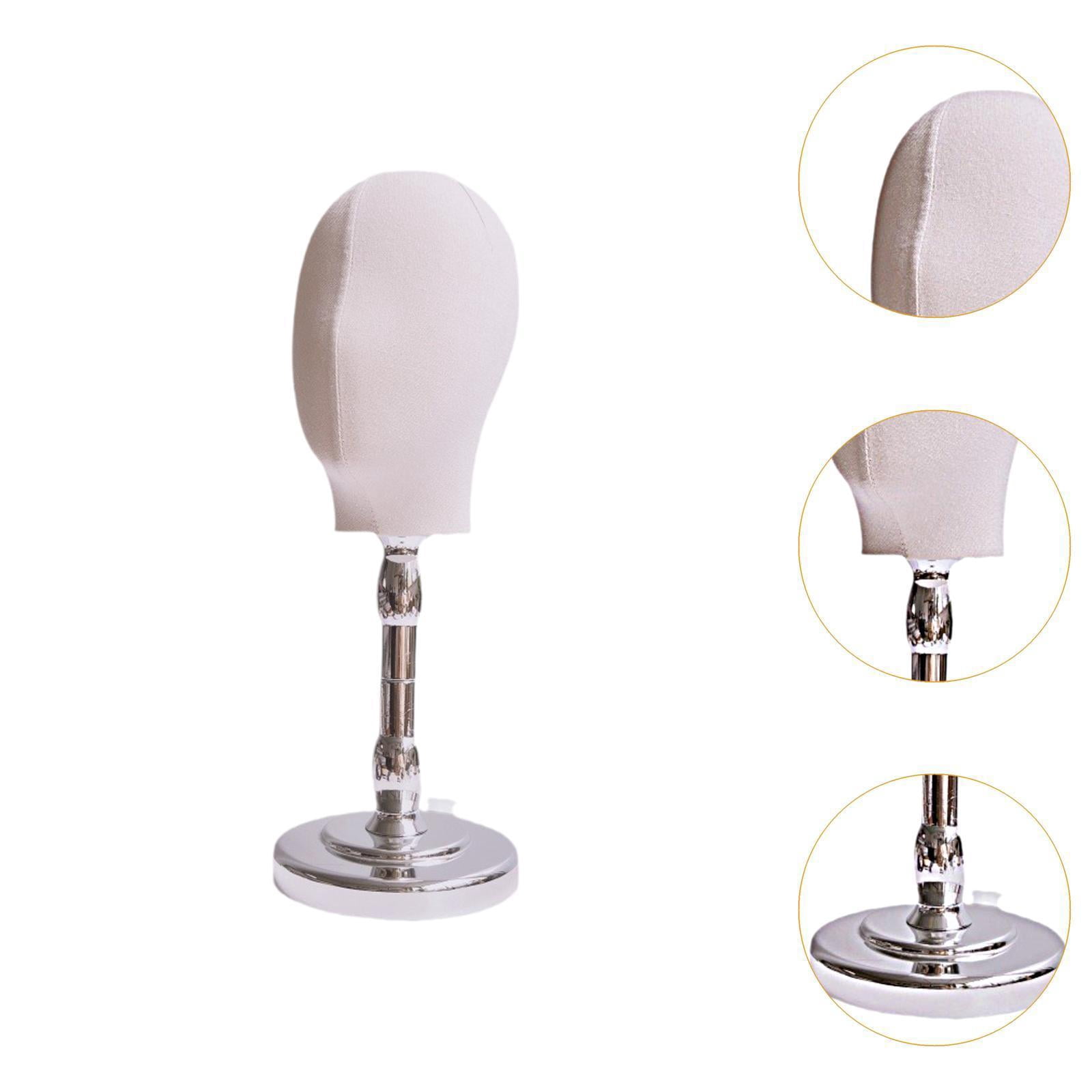 FITYLE Mannequin Head Display Head Hat Rack , Stand,Multipurpose, Home Decor,Hat Display Stand Manikin Head Hats Argent Base