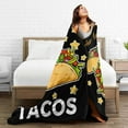 thumbnail image 4 of Taco Blanket for Girls Just Girl Who Loves Tacos Throw Blanket Soft Cozy Warm Fuzzy Fleece Tacos Food Bedroom Decor Blanket Gifts for Kids Women Men Adults Couch Sofa Bedding 50"X40", 4 of 6