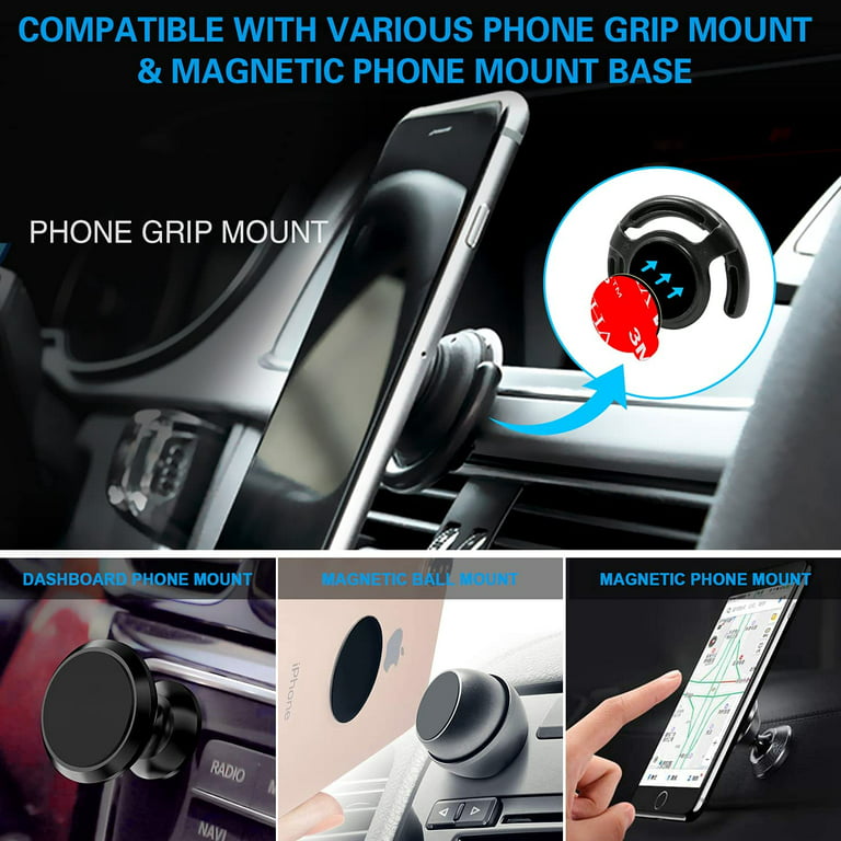 3M VHB Sticky Adhesive Replacement, 4pcs 3.15 Circle Double Sided Pads  Gule for Dashboard/Windshield Suction Cup Phone Holder, 4pcs 23mm Round