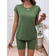 thumbnail image 5 of Conjunto de Pijama de Dos Piezas para Mujer, de Punto, con Mangas y Suéter Suave Verde S, 5 of 10