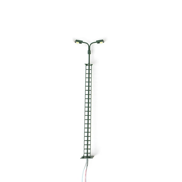 Inteprter Modelo de lámpara de vía férrea, musgo, micropaisaje, exterior, tamaño pequeño, LED, poste de luz de Metal, patios, jardín, patio de Artesanía Verde (luz blanca) Inteprter HA064535-03
