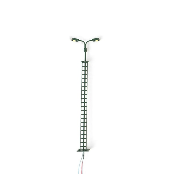 Bearachild Modelo de lámpara de vía férrea, musgo, micropaisaje, exterior, tamaño pequeño, LED, poste de luz de Metal, patios, jardín, patio de Artesanía Verde (luz blanca) Bearachild HA064535-03