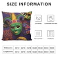 thumbnail image 5 of Heduofu Mardi Gras Throw Pillow Covers Mardi Gras Beaded Necklace Sofa Carnival Party Decor Pillowcase Back Cushion Cover White, 5 of 5