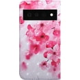 thumbnail image 3 of Case for Google Pixel 7 Pro Case Wallet with Card Holders - Lovely Colorful Pattern PU Leather Flip Phone Case TPU Shell Folio Cover Women Men for Google Pixel 7 Pro Cherry Blossoms, 3 of 14