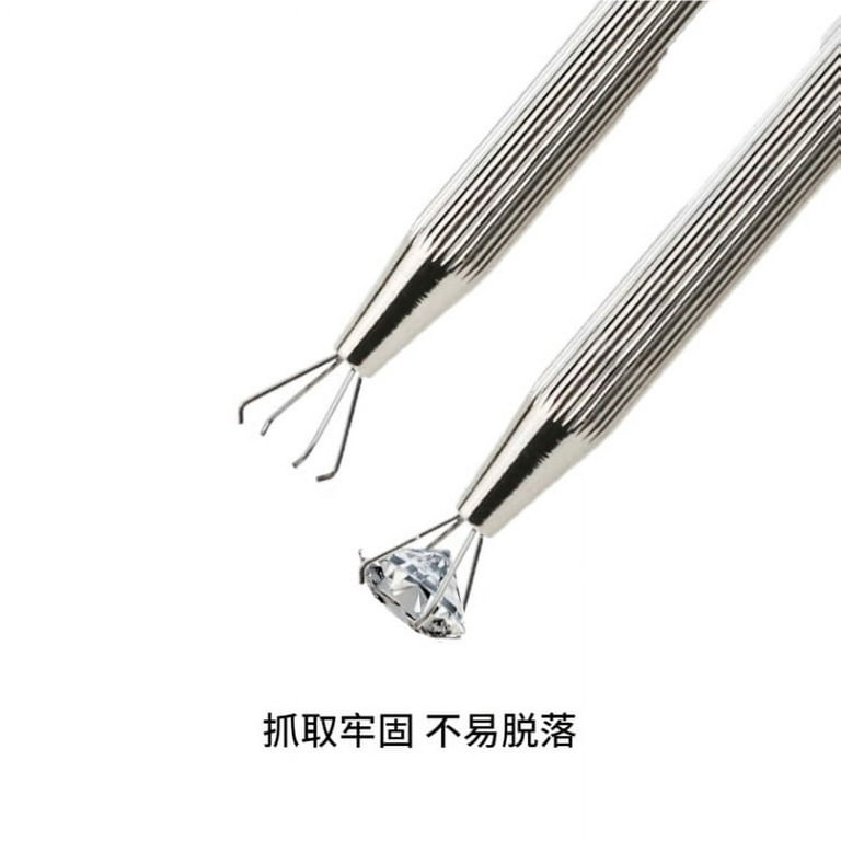 1 Set Stainless Steel 4-claw Pick Up Tool Gemstone Bead Grabber