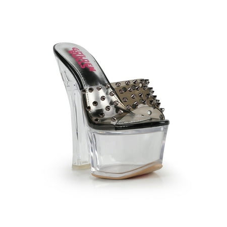 

Sexy Chic Single Strap PVC transparent Women s Clear Platform Block Heel Dancer Sandals