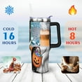thumbnail image 4 of Halloween Pumpkin Tumbler Happy Halloween Pumpkin Tumbler Cup with Straw,Thermal with Lids for Hot and Cold Drinks for Work Travel 40 oz Spooky Cup, 4 of 7