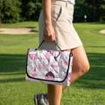 thumbnail image 4 of COEQINE Universal Golf Cart Seat Towel Blanket with 4 Front Pockets & Convenient Fold-Away Design, Fits for EZGO, Yamaha, Club Car and More 2 Person Seats, Ice Cream Candy Golf Print, 4 of 8