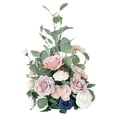 thumbnail image 3 of Flores Artificiales Soledad Arreglos Florales de Seda Centro de Mesa de Boda Flor Rosa, 3 of 10