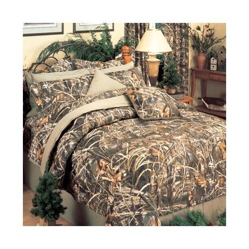 Realtree Max 4 Camo Bedding Queen Sheet Set Polycotton Fabric, Super Soft, Easy Care Percale