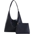 thumbnail image 1 of LHSHIDU Slouchy Bags for Women Retro Vegan Leather Purse Luxury Designer Shoulder Bag Fashion Shopping Tote Bag 2pcs, 1 of 9