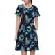 thumbnail image 1 of Balery Blue Butterfly Vestidos sueltos de manga corta para mujer, vestidos de verano 2025, vestidos casuales de corte A con vuelo., 1 of 6