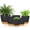 Black&Brown, variant on FIASON 6 Pack Plastic 5/5.5/6/6.5/7/8 Inch Green with Brown Self Watering Plant Pots,Include Watering Lip,Drainage Holes & Removable Saucer for Indoor Outdoor Garden House Plants