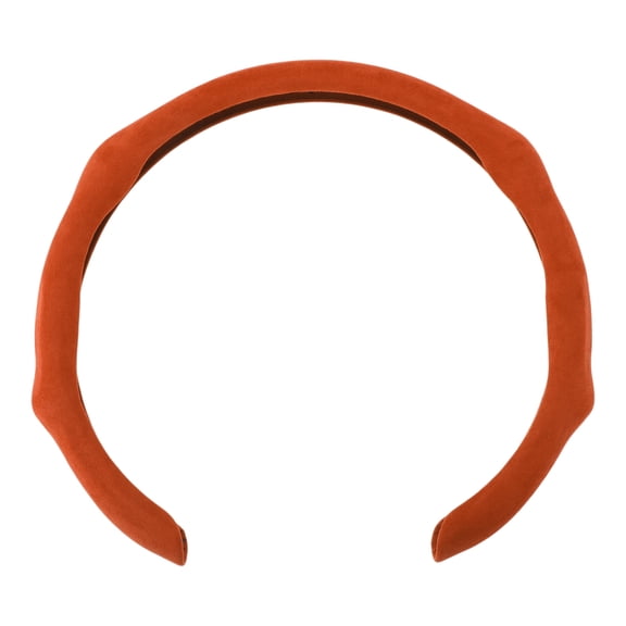 Unique Bargains PU Artificial Leather Steering Wheel Cover ABS Car Steering Wheel Protector 14.96" Orange 1Pc