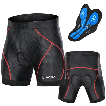 Lixada Lixada Men Bike Padded Shorts with -Slip Leg Grips Cycling 3D ...