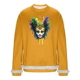 thumbnail image 3 of RKSTN Carnival Party Sweatshirts for Men Oversized Crew Neck Carnival Graphic Print Versatile Fleece Sweatshirt Mens Casual Round Neck Relaxed Fits Comfy Pullover Sweatshirt Top Fall Winter Clothes, 3 of 7