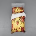 thumbnail image 2 of Ambesonne Rose Bedding Set 4 Pcs, Victorian Style Pattern, Queen, Cream Pink Green, 2 of 3