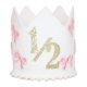thumbnail image 1 of Hombo de corona de cumpleaños 1/2 6 meses decoraciones de cumpleaños decoración de chicas suministros de fiesta temática de la celebración de fotos Dorado, 1 of 8