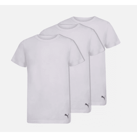 PUMA 3 Pack Boys' Classic Crew Neck T-Shirt