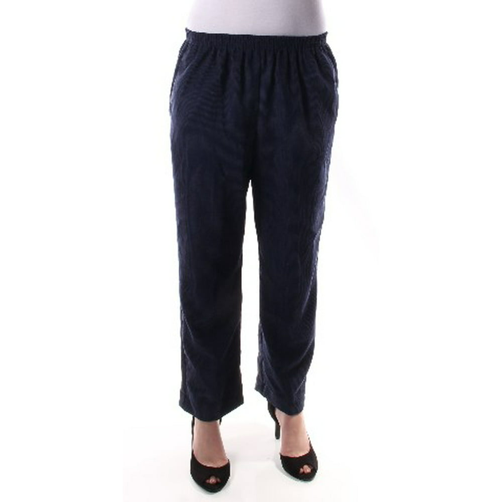 Alfred Dunner - ALFRED DUNNER Womens Navy Pants Petites Size: 14 ...