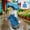 Blue, variant on Homellea Raincoat Porch Goose Outfits, 23" Geese Statue Spring Porch Goose Outfit with Umbrella, Jacket & Hat, for Lawns, Patios, Spring and Summer Gardens and Terrace Decoration