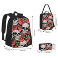 thumbnail image 2 of Balery Skull and Roses Mochila Escolar 3 en 1 para Niños - Mochila Resistente con Lonchera Térmica y Estuche - Mochila Escolar para Niños y Niñas, 2 of 7