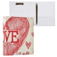 thumbnail image 3 of Love Hearts 3 Ring Binders 1.5 inch Hardcover File Folders with Interior Pockets A4 Size Organizer for School Office Hospital Set of 2, 3 of 8
