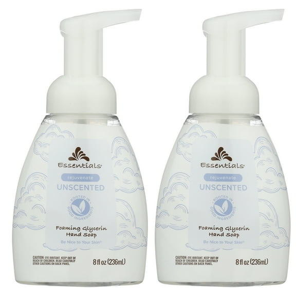 Essentials Foaming Glycerin Hand Soap, Unscented, 8-Fluid Ounce, Pack of 2