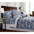 thumbnail image 1 of Tribeca Living Catalina 300 Thread Count Cotton Oversized Queen Duvet Cover Set, Navy, 1 of 1