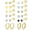 Gold Plated, variant on Hypoallergenic Flat Back Earrings for Women - Surgical Steel Earrings for Sensitive Ears 20G Stainless Steel Earrings Stacking Small Flat Back Stud Hoop Cartilage Earrings
