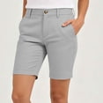 thumbnail image 5 of Bermuda Golf Shorts For Women Quick Dry Active Shorts Knee Length High Waisted Elastic Short Pant Baggy Relaxed Fit Lounge Breathable Sweat-Pant - (Mid-Thigh Length Style), 5 of 8