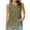 Army Green, variant on Simua Fashion Women's Tank Tops, Ladies Floral Printed Pullover Trendy Sleeveless Pleated Round Neck Top, Size S-2XL