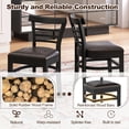 thumbnail image 5 of Giantex Wooden Dining Chair Set of 2, PU Leather Upholstered Kitchen Armless Chairs, Black, 5 of 9