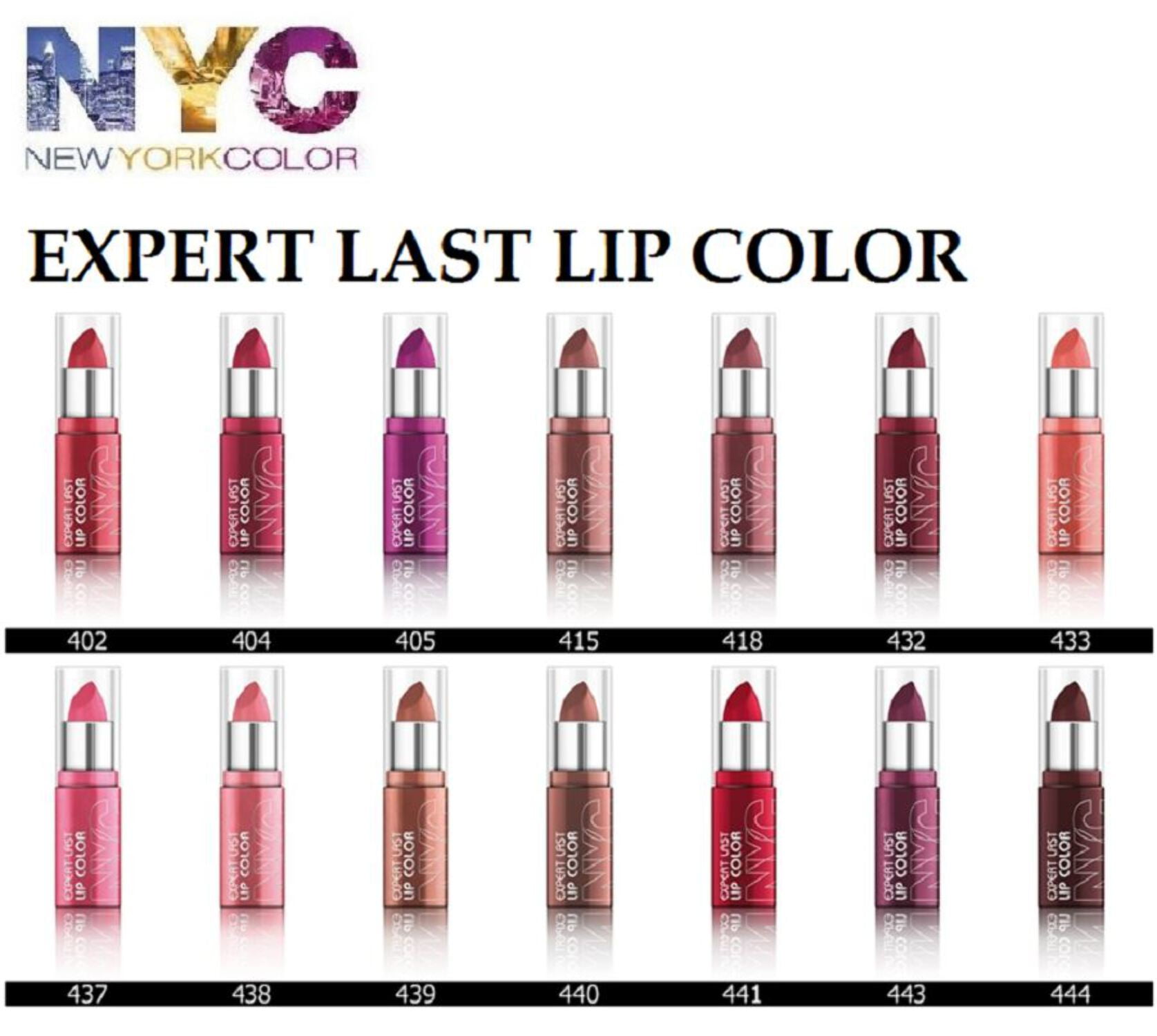 NYC New York Color Expert Last Lipstick, Sugar Plum, 0.11 oz