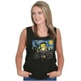 thumbnail image 4 of Betty Boop Biker Starry Night Art Tank Top Tee Shirt Women Brisco Brands S, 4 of 5