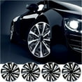 thumbnail image 2 of 16 Inch Universal Hubcap Set of 4, ABS Plastic Wheel Cover for Cars, Trucks, and SUVs - Durable Silver Tire Trim Accessory, 2 of 8