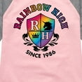 thumbnail image 3 of Rainbow High - School Crest - Toddler And Youth Girls Raglan Graphic T-Shirt, 3 of 5