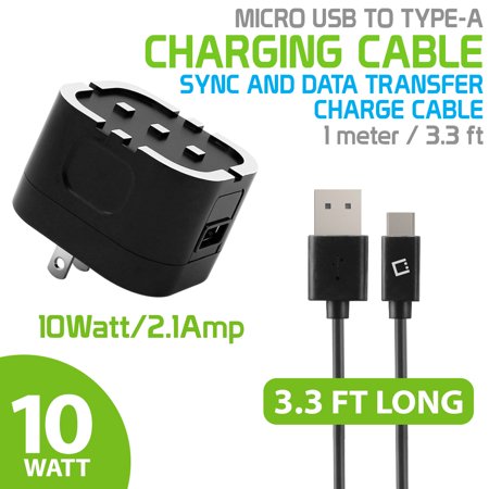 Cellet 10-Watt/2.1-Amp Home and Travel Wall Charger for LG Aristo  Aristo2  Aristo2 Plus  Enlighten  Optimus Slider  Zip  Exalt LTE  Wine LTE  Fortune 2  Risio 3  K20  harmony  Grace